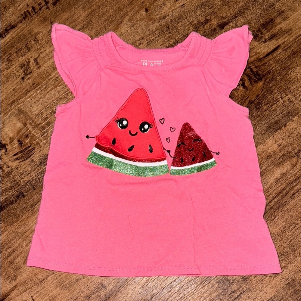 The Children's Place Pink and Red Watermelon Graphic Tee